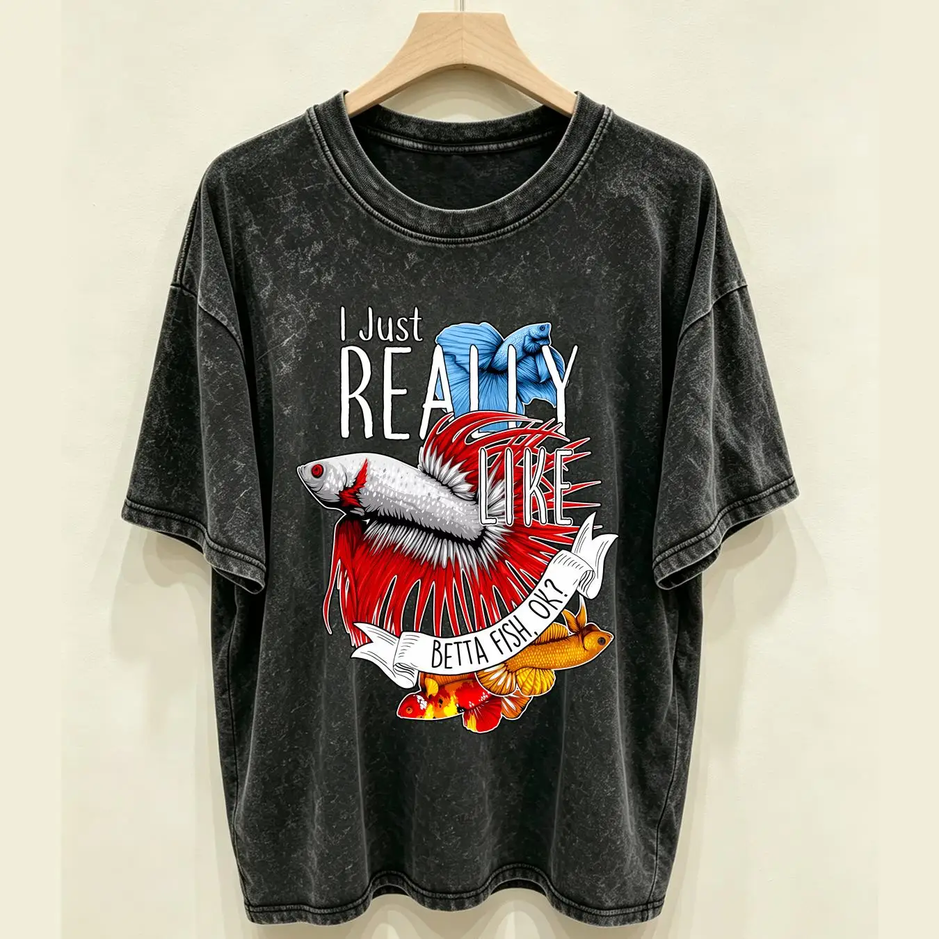 Aquarium Fish Keeping - gewassen T-shirt Betta Fish grappige minnaar