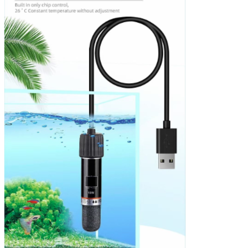Fish Tank Heater - USB Mini Aquarium Verwarmingsstaaf 10W Dompelbare