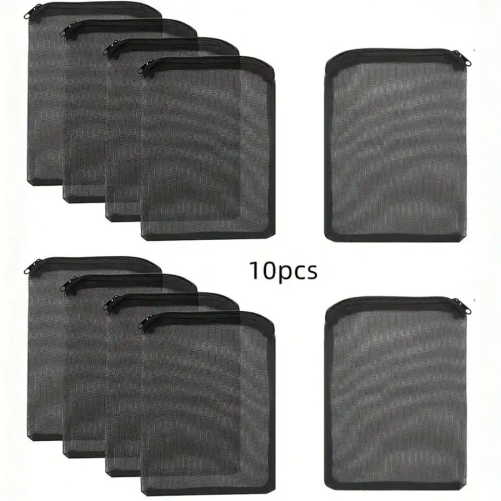 Aquarium Fish Keeping - 10 stuks zwarte mesh-filterzakken met ritsen